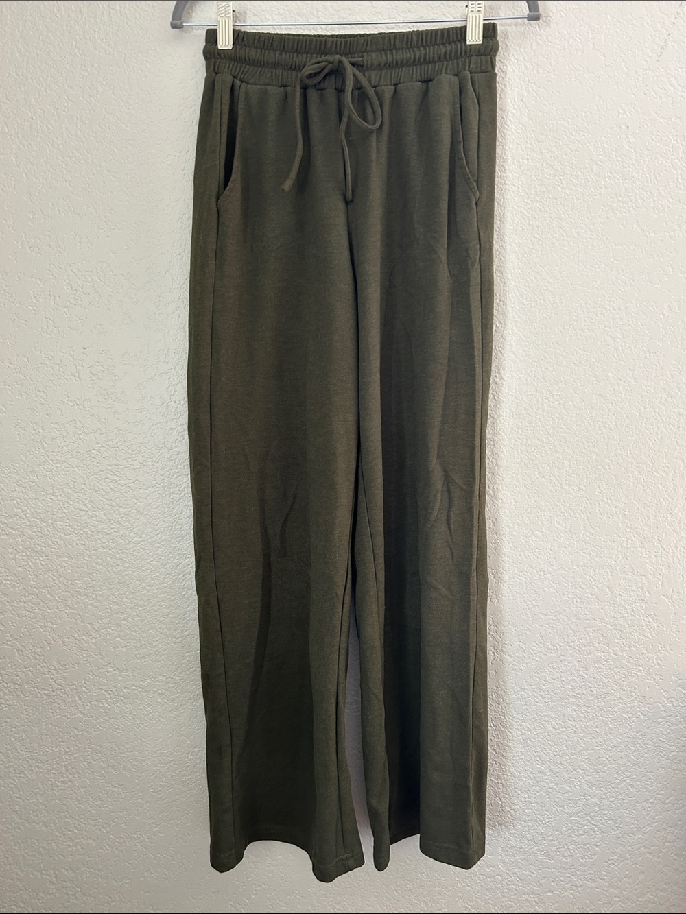 MELLODAY Olive Green Drawstring Track Pants